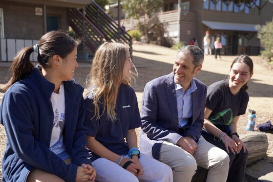 Mr David Joyce with students