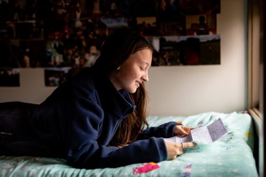 Writing and receiving letters are an integral part of Howqua's digital disconnect